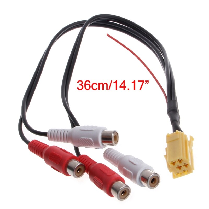 Mini iso adapter aux 4 chinch kabel 4 rca