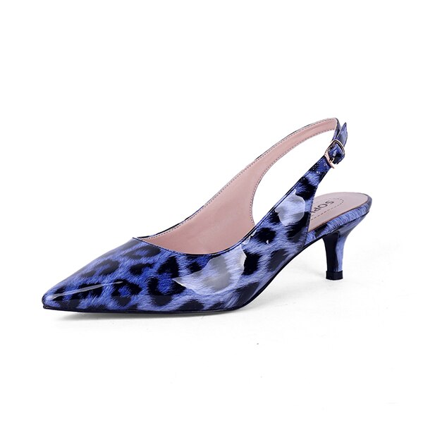SOPHITINA Sommer Frauen Neue Pumpen Spitz Dünne Fersen Med Pumps Modische Schuhe Mikrofaser Reife lässig Sandalen SC636: Blau / 9
