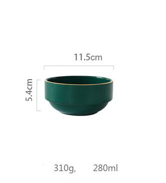 plate plate family dinner bowl combination soup bowl salad bowl Nordic light: Rice bowl