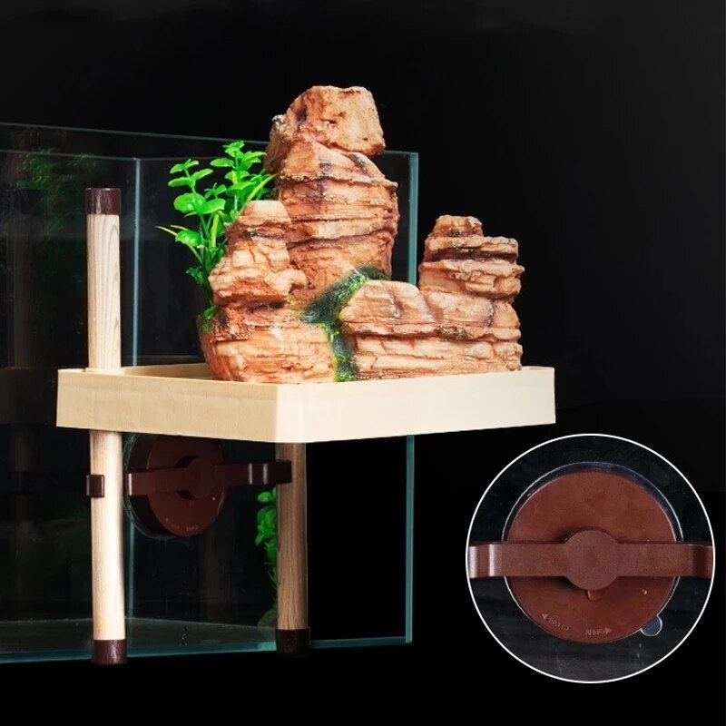 Wood Grain Turtle Platform Floating Island Turtle Tank Aquarium Floating Drying Platform островок для черепах дом для черепахи
