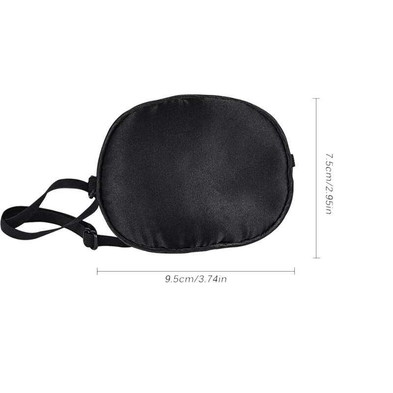 2 Pieces Silk Eye Patch Elastic Eye Patches Lazy Eye Patches for Adults Lazy Eye Amblyopia Strabismus, Black and Pink