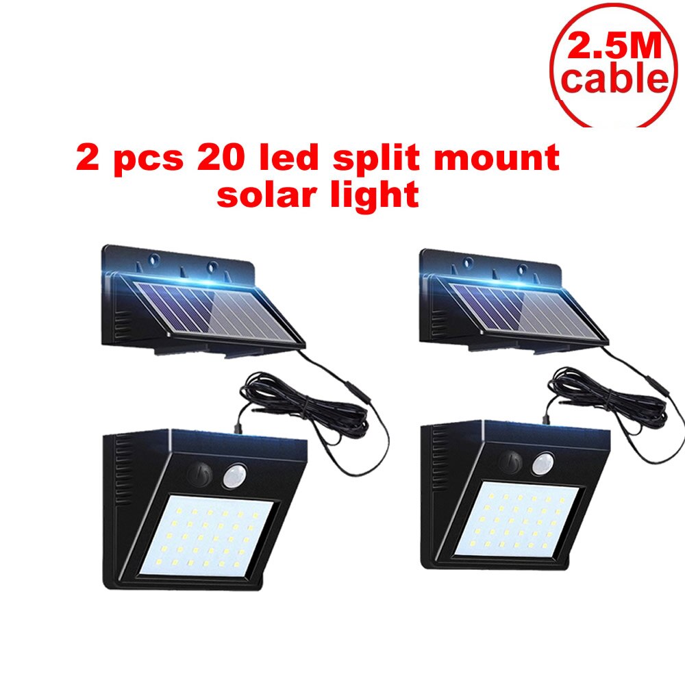 2/4 Stuks 100/56/30 Led Solar Light 3 Modes Zonne-energie Panel Pir Motion Sensor wandlamp Werf Hek Outdoor Path Straat Tuin Li