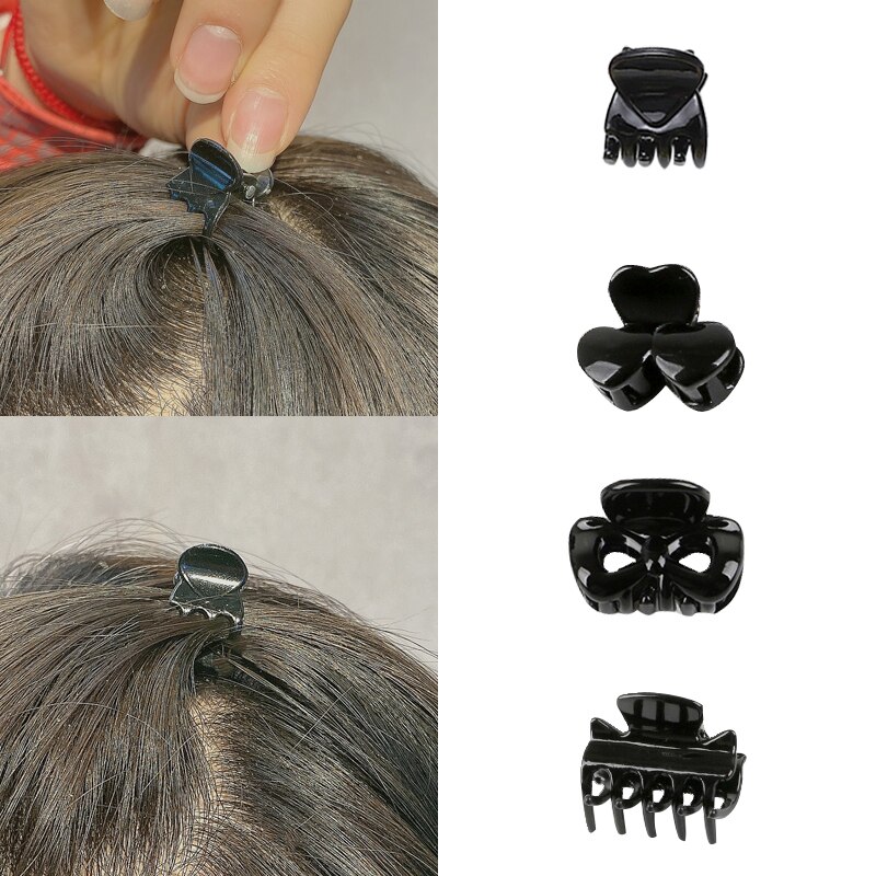 Mini pasadores coreanos de plástico para niña y mujer, pinzas para el pelo, pinzas de cangrejo para el pelo, herramienta de maquillaje, accesorios para el cabello, 12 Uds.