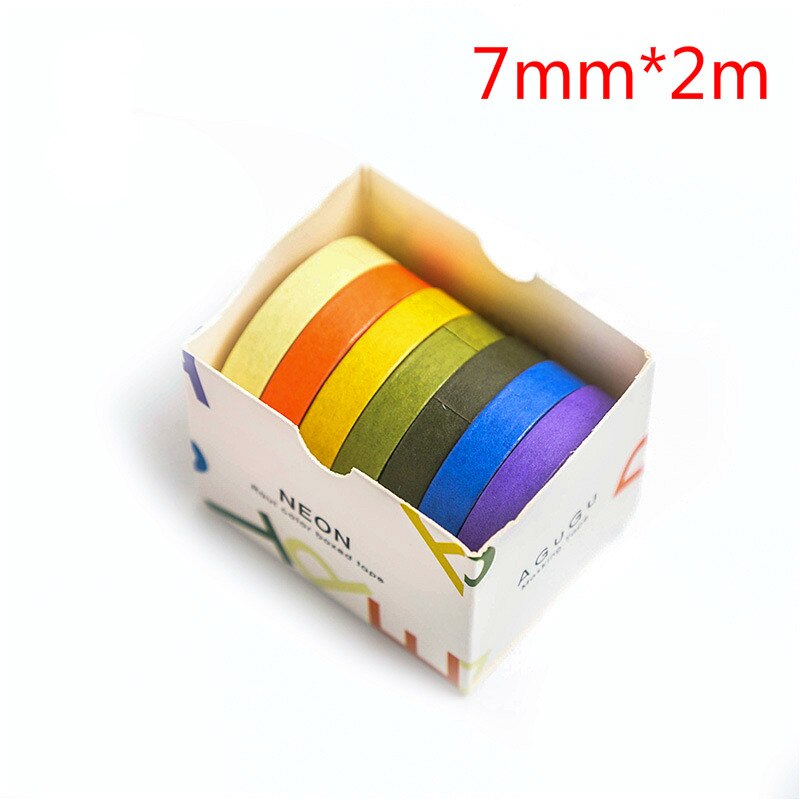 Grid Washi Tape Leuke Decoratieve Plakband Effen Kleur Afplakband Voor Stickers Scrapbooking Diy Briefpapier Tape: 585