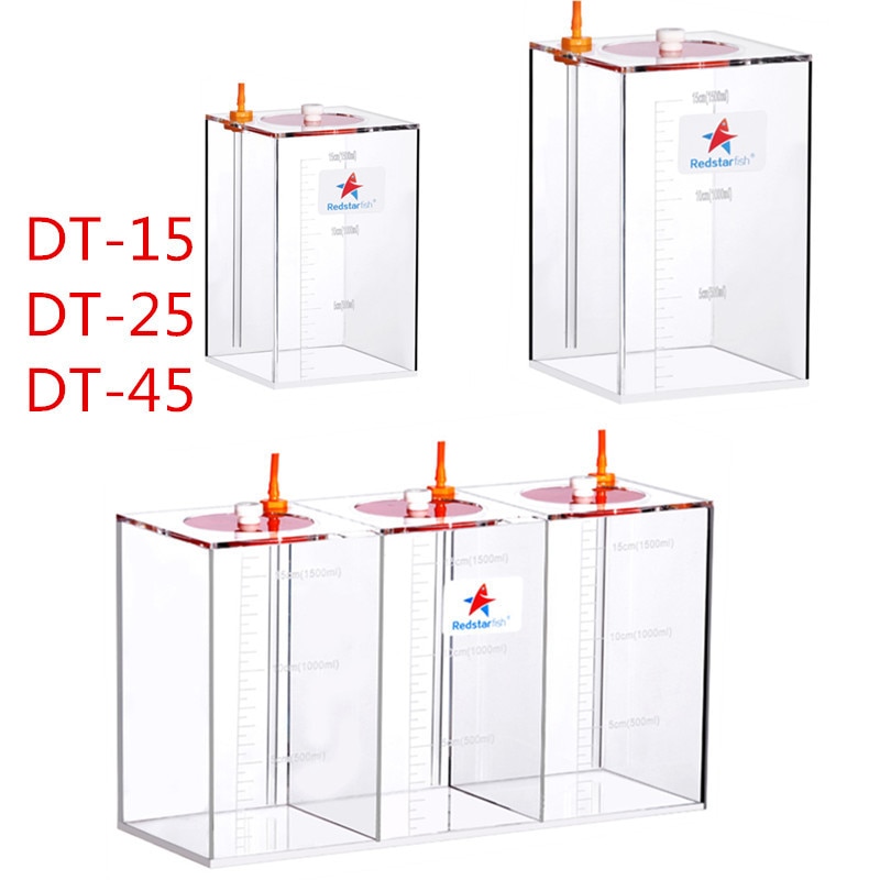 Red Starfish Dosing Pump Scale Liquid Storage Bucket With Scale 1.5L/2.5L/4.5L Liters Acrylic made Reef