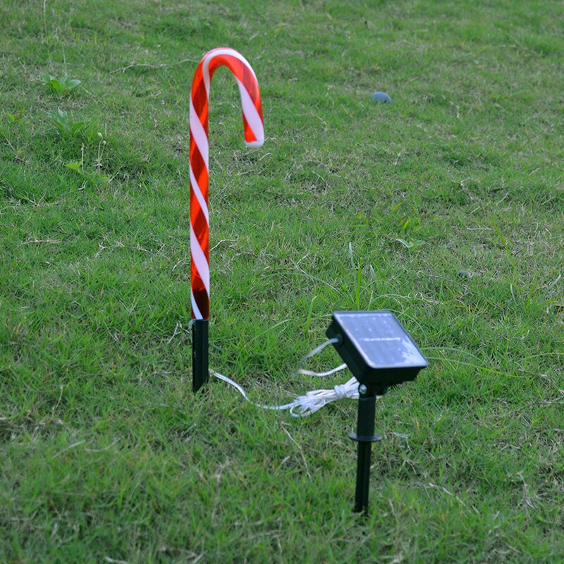 1/2/4/5 stücke Solar Power Weihnachten Candy Cane Lichter Solar Lichter Im Freien Warme Solar Rasen Lampe LED garten Pathway Yard Rasen Licht: A