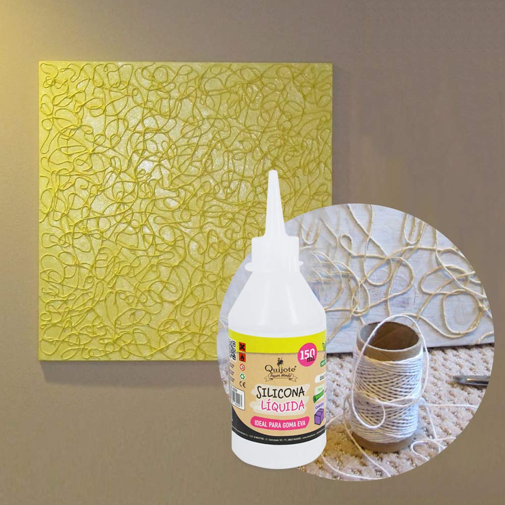 Starpast Pack de 6 Pegamentos Silicona Líquida, Transparente, 150ml para Goma Eva, Papel, Cartón, Cuero, Tela, Madera ideal