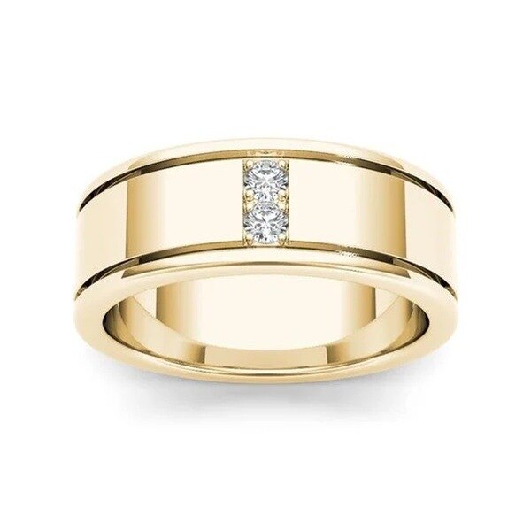 14k gul guld fl diamantring til mænd kvinder klassisk anillos de bizuteria 14k guld bryllup fine smykker ring til mandlige ædelsten