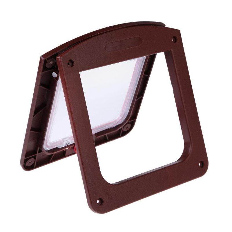 Kat Puppy Dog Gates Deur Afsluitbare Klep Deur Huisdier Veiligheidsproducten Lock Geschikt Voor Elke Muur Of Deuren wit Bruin Kleuren: Bruin
