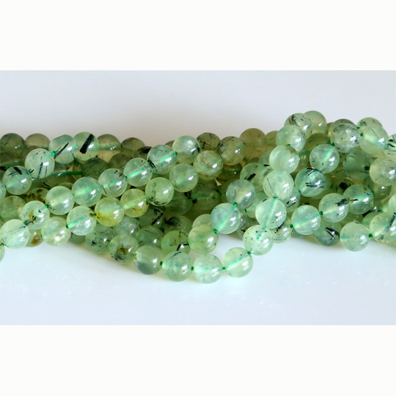 Rabatt Natürliche Echte Grün Prehnite Runde Lose Stein Perlen 3-18mm Fit Schmuck DIY Halsketten oder Bracelets15 "02838