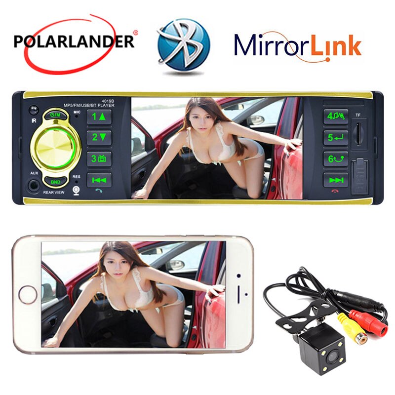 Autoradio 1 din bluetooth áudio estéreo volante controle de rádio do carro multilíngue usb aux fm rádio cassete player 4.1 Polegada