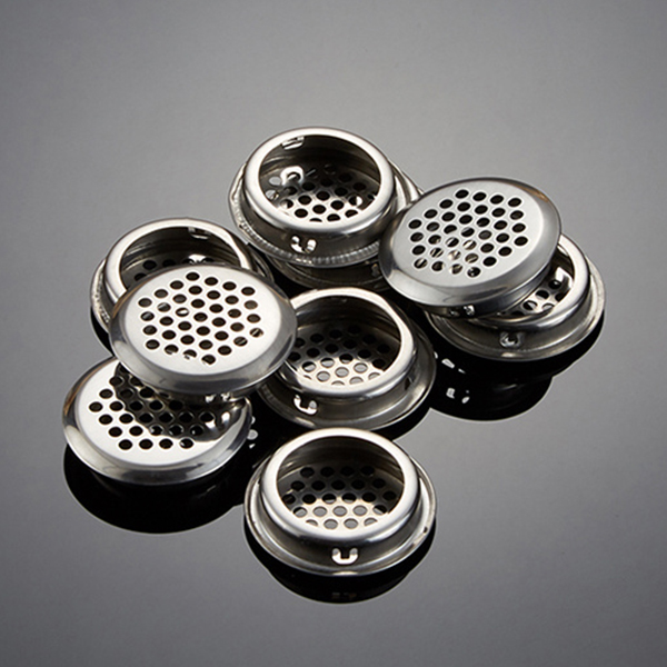 20 x rejilla de ventilación tapa circular 65mm Acero inoxidable plata