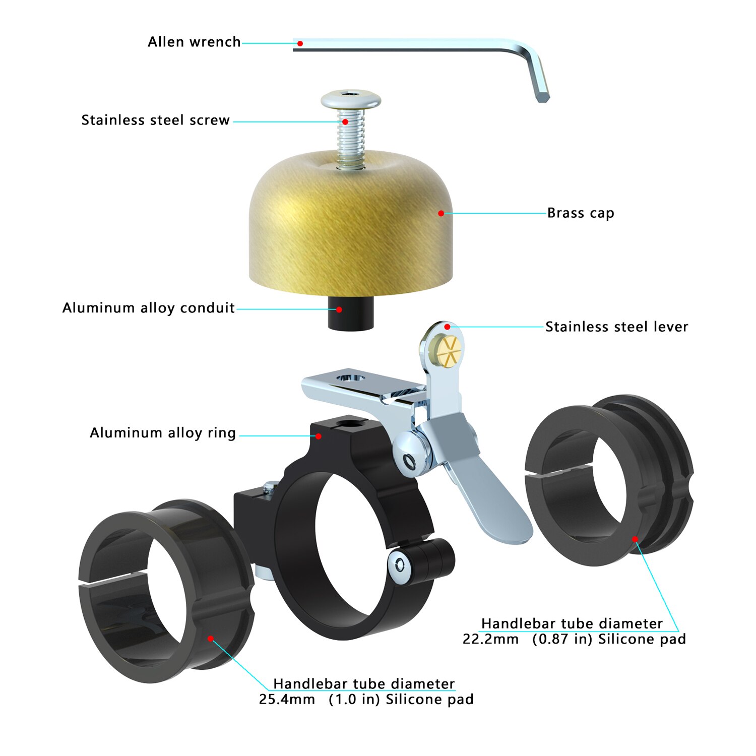 Greallthy Bike Bell Bicycle Horn Mountain Bike Road Bike Can Use Bicycle Accessories Adults And kids Can Use Bike Bell