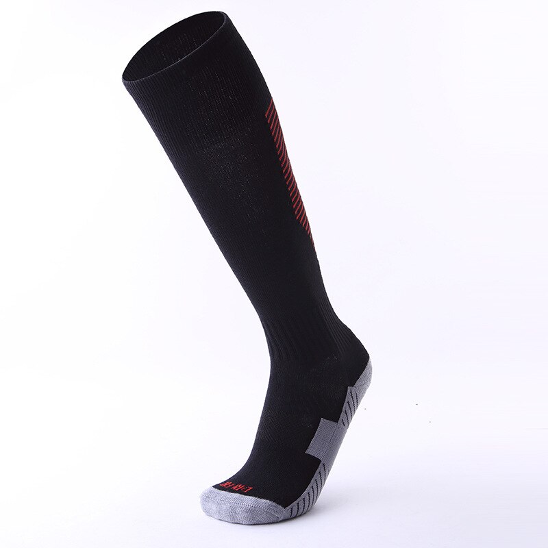 Brothock winter thick adult football socks towel bottom deodorant wear men running football soccer socks factory direct: Red black