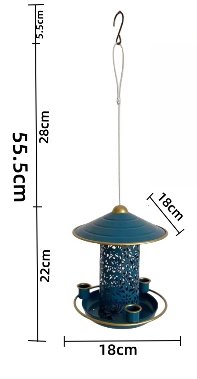 1 stuks ijzeren vogelvoeder voor tuin, balkon en binnenplaats – duurzame metalen hangende vogelhuisdecoratie, gebruik van vogelvoeding