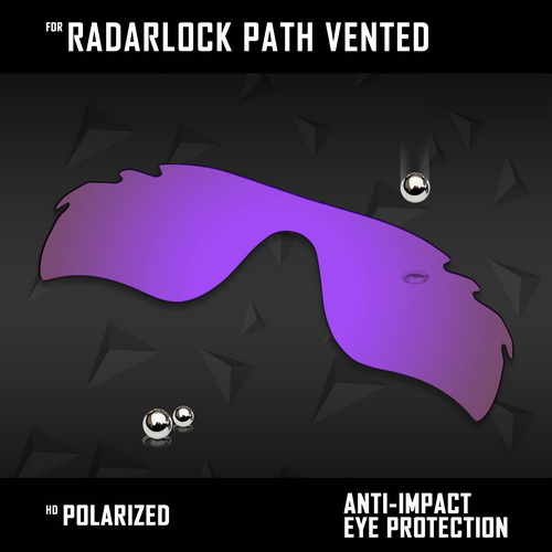 Lentes de repuesto oowlit para gafas de sol oakley radarlock path vented  oo9181 polarizadas (varios colores): Púrpura violento