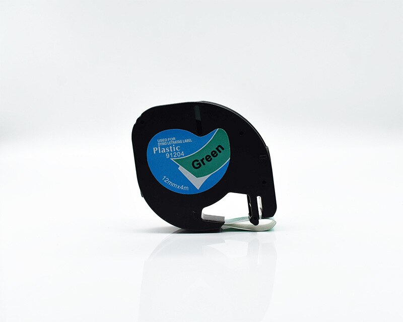 5 bandas de etiquetas de plástico para compatibilidad en blanco y negro para fabricantes de etiquetas Dymo Letratag Qx 50, Xr, Xm, 2000 y Plus: F