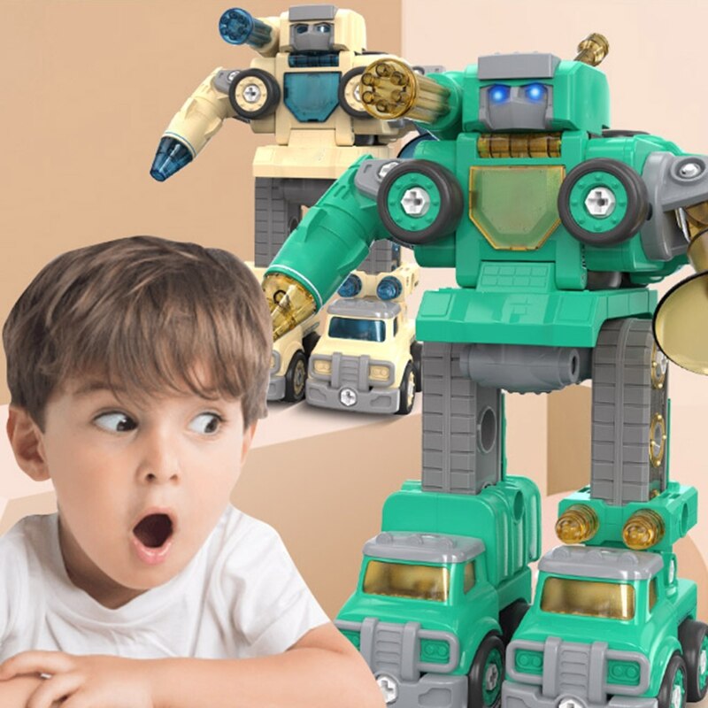 Deformato Autobot bambini fai da te smontaggio giocattolo assemblaggio auto vite educativa 103D