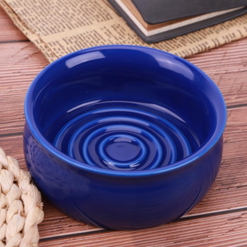 Yaqi colore Blu di Ceramica Ciotola Da Barba per Gli Uomini Pennello Da Barba