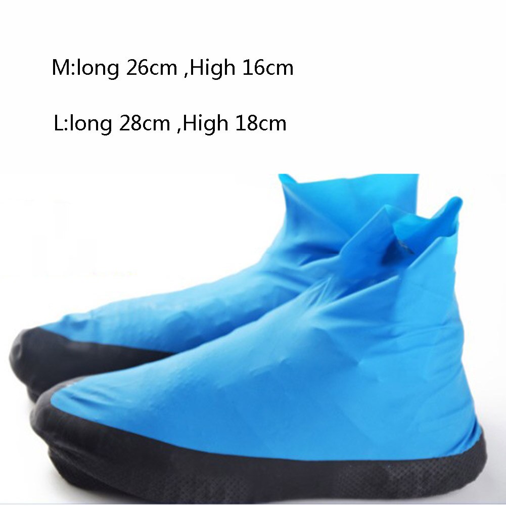 1 Pair Rubber Boots Shoe Cover Rubber Thicken Rain Reusable Elasticity Overshoes Anti-slip Waterproof Bike Boot Protector Covers