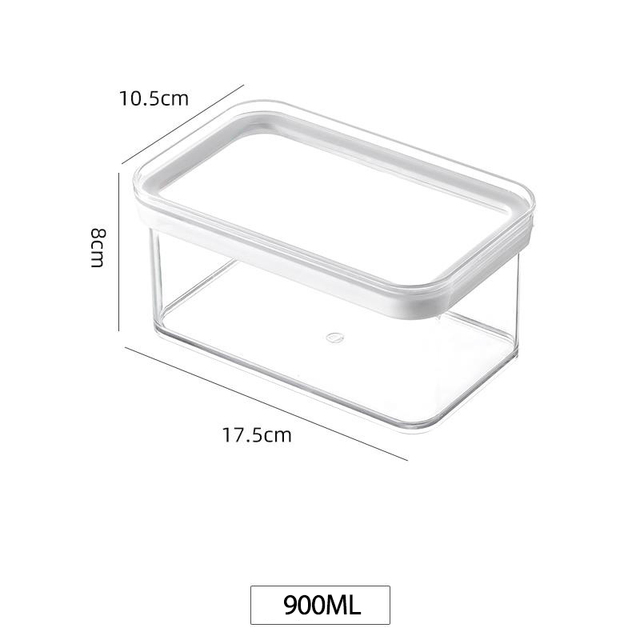 Cabinet Hanging Food Storage Container Kitchen Storage Cereal Dispenser Sealed Tank Cans Refrigerator Organizer 900/2300/3400ML: 900ml