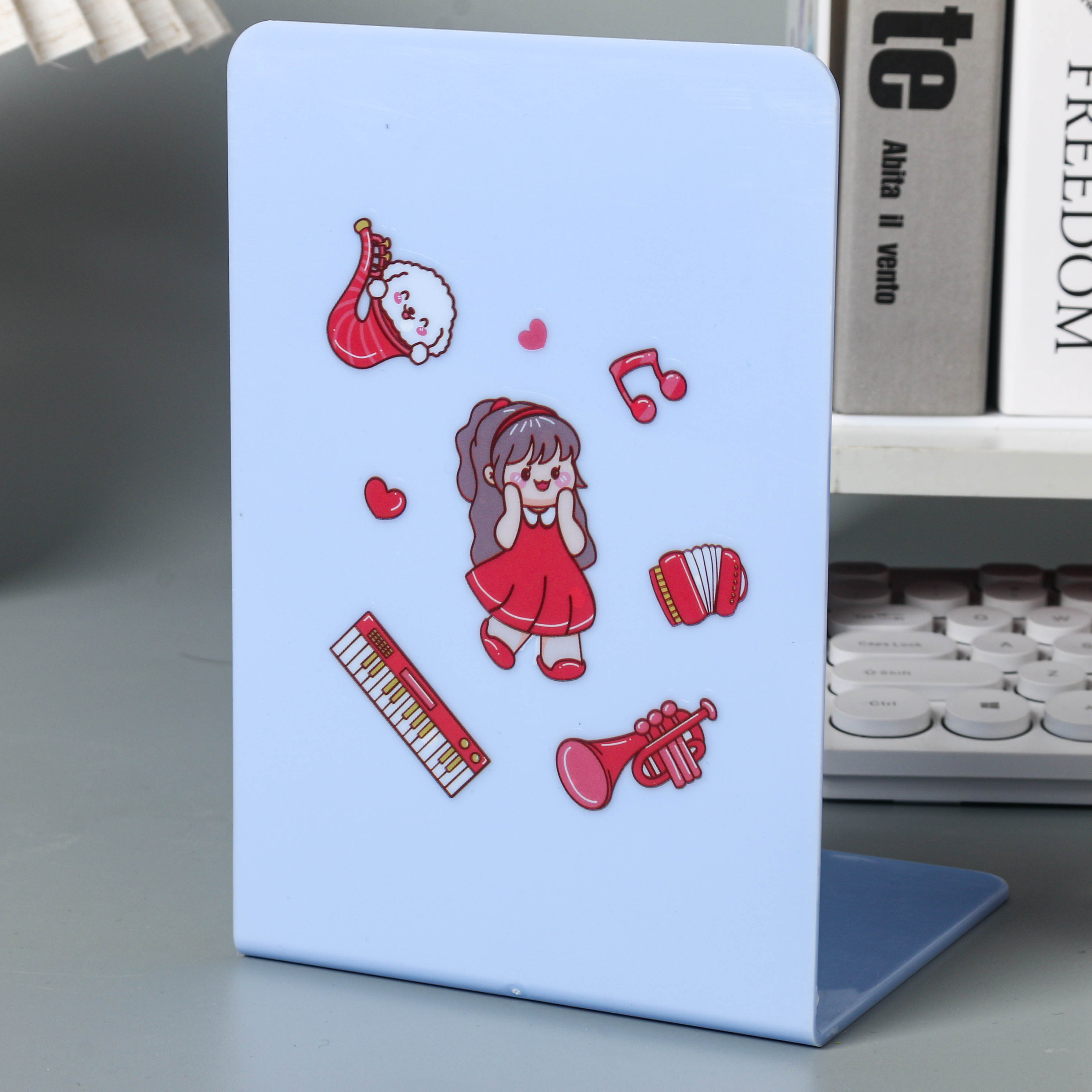 2-delige L-vormige boekenstandaard Bureauboekstandaard voor leren Desktop Boekenstandaard Boekclip Creatieve boekensteun in stijl