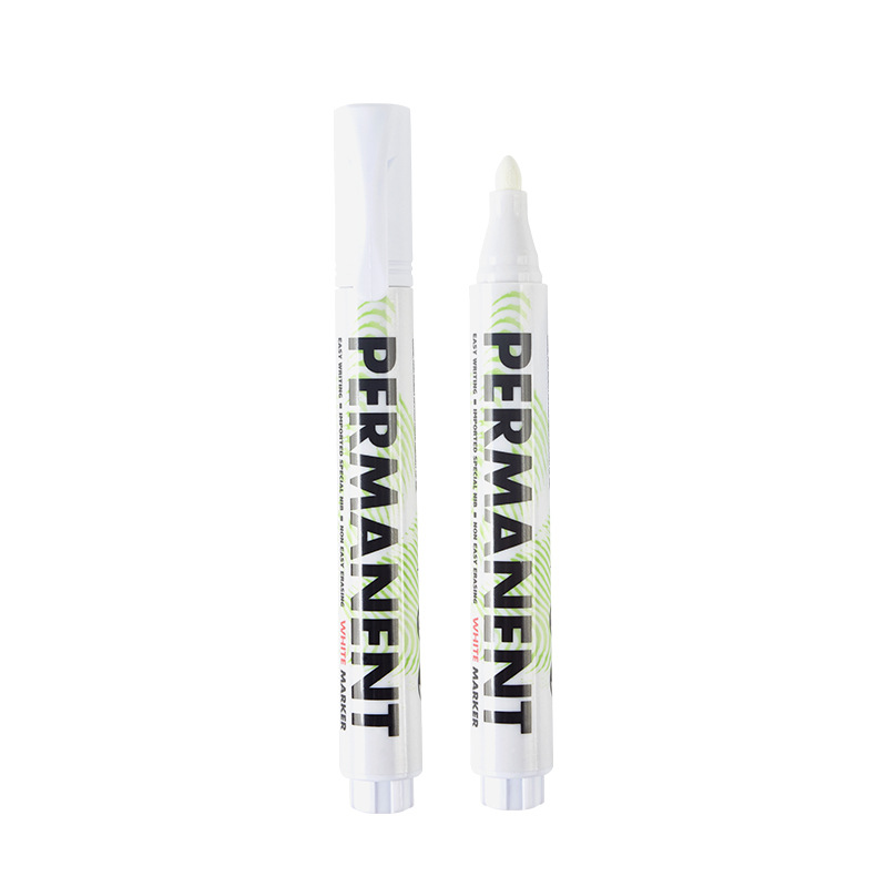 1Pcs Permanent Marker Pen Singular White Oil-Ink Marker Pen for Metal Glass Plastic and Acrylic Blackboard Craft