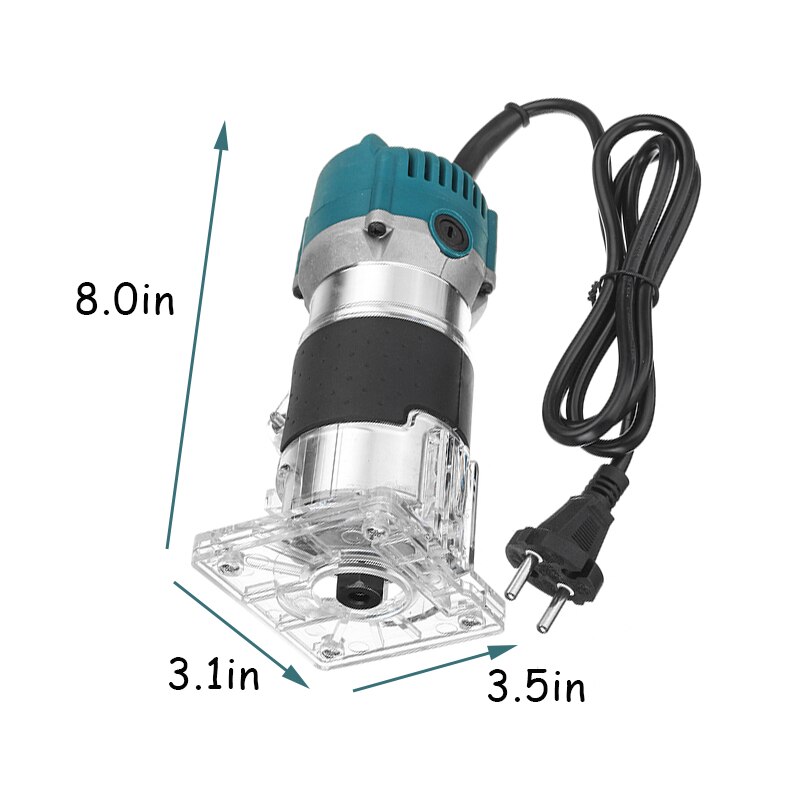 220V 3000W Wood Electric Hand Trimmer Woodworking Engraving Slotting Trimming Hand Carving Machine Wood Router Joiners Set