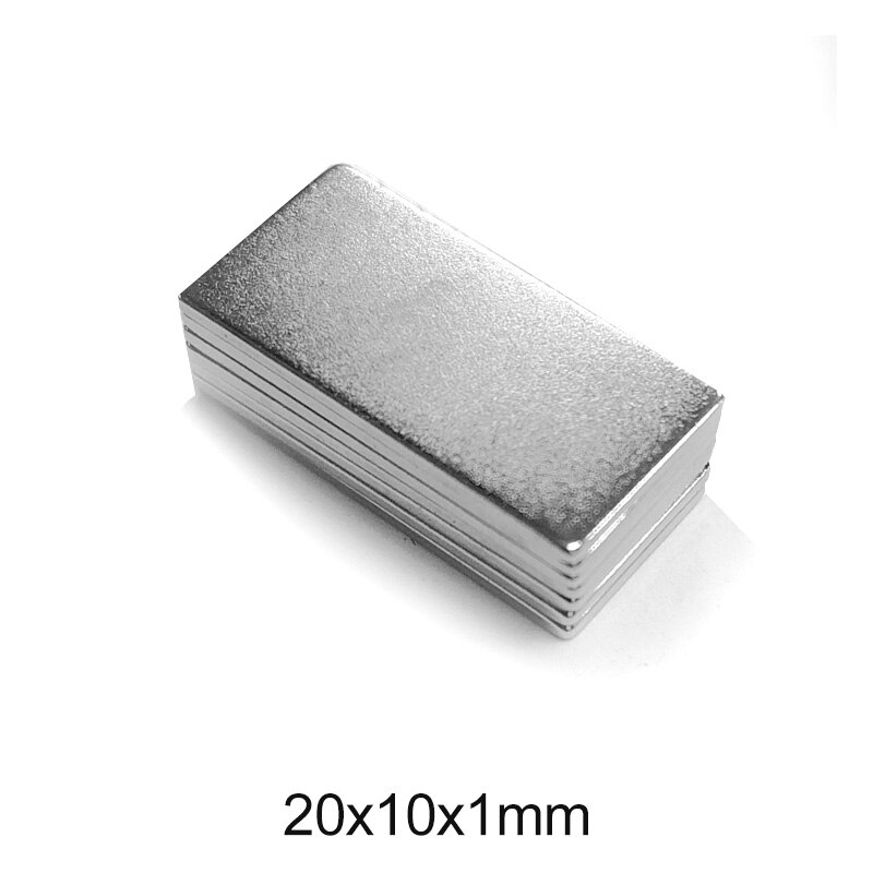 20 ~ 500 Pcs 20X10X1 Mm Vierkante Super Sterke Neodymium Magneet Blok Permanente Magneten 20X10X1 Mm Krachtige Magnetische Magneten 20*10*1