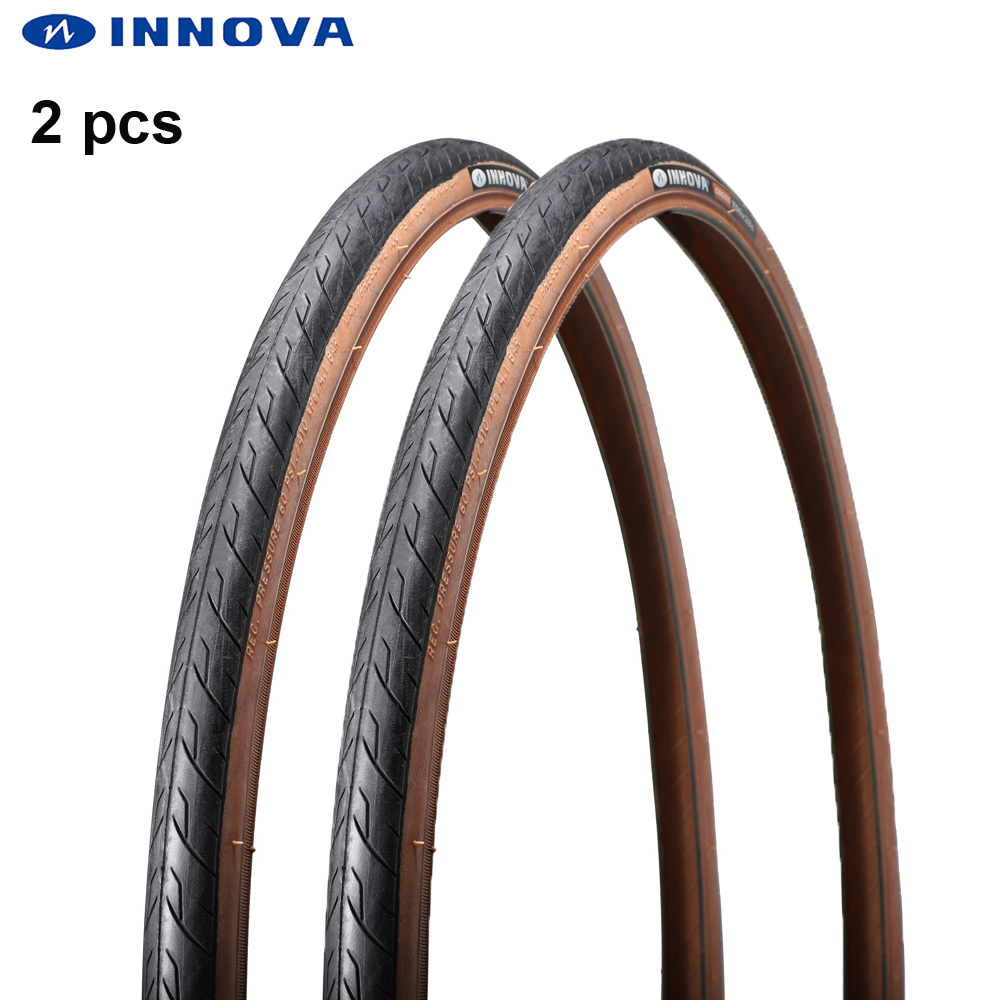 INNOVA fahrrad reifen 700C 700x28C (28-622) rennrad reifen ultraleicht 385g draht Korn glatte glatt reifen niedrigen widerstand 60PSI 385g: 2Stck 700x28C