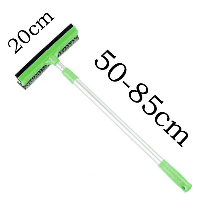 Window Cleaning Brush Glass Wiper for Bathroom Mirror Adjustable Long Handle Window Cleaner Squeegee Wiper Home Cleaning Tools: WHITE