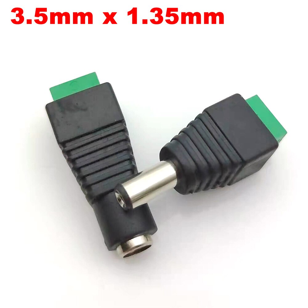 5pc 5.5mmx2.5mm 3.5mmx1.35mm Female Male DC Power Plug Adapter Female Plug Jack Adapter Connector Male Plug Socket: 3.5mmx1.35mm 1set