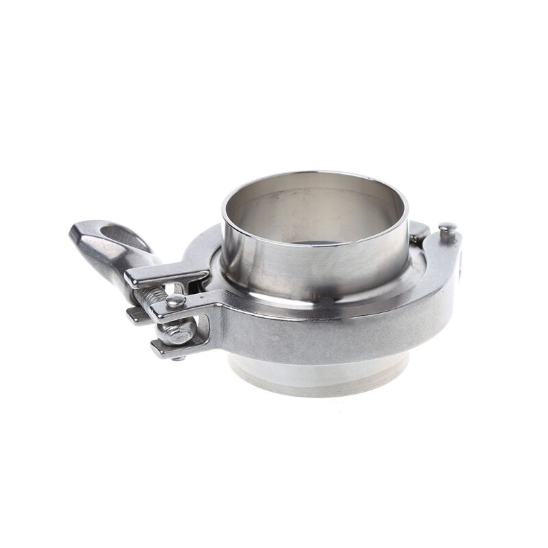 51mm 2" OD SS304 Sanitary Pipe Weld Ferrule + Tri Clamp + PTFE Gasket Set: Default Title