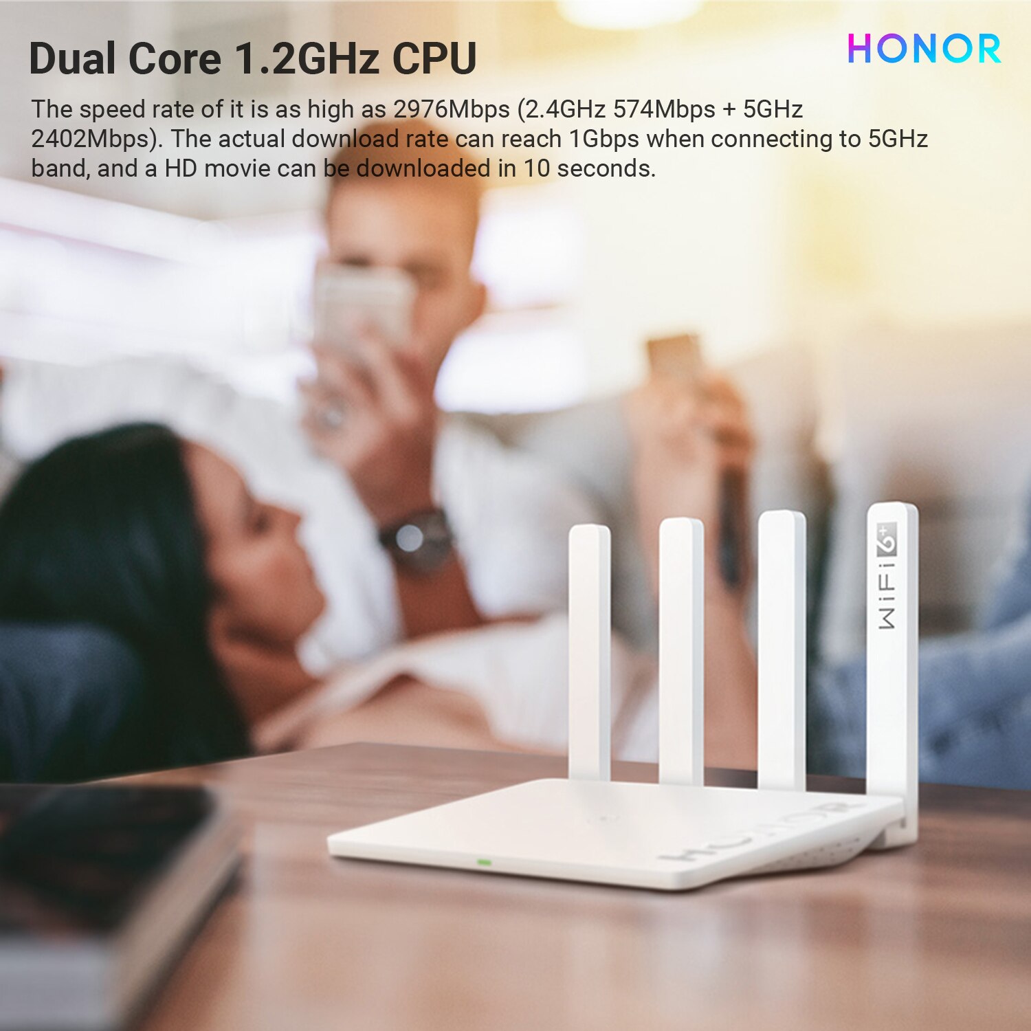 HONOR Router 3 Wifi Router Dual-band Router Wi-Fi 6+ Dual Core 3000M Gigabit Port 2.4G/5G Household Signal Enhanced WiFi