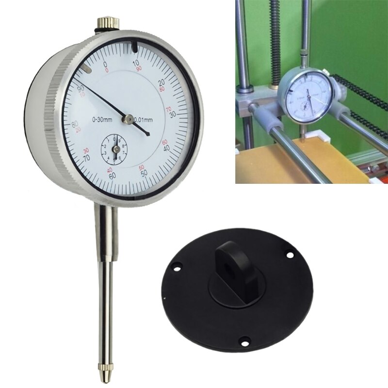 Medidor de indicador de esfera de 0 a 30mm/0,01mm, con Lug, instrumento de medida preciso, herramienta micrométrica