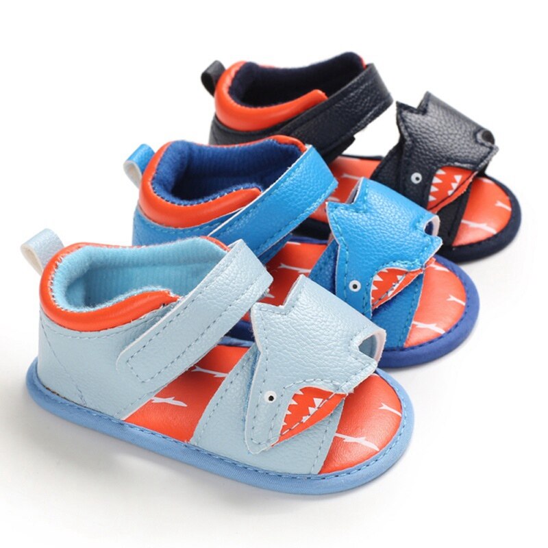 Summer Baby Boys Leather Sandals Cute Animal Flat Children Beach Shoes Kids Sports Soft Toddler Sandalias 0-18M