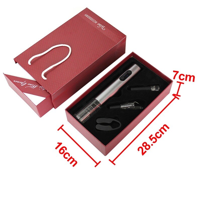 Electric Wine Bottle Opener Set Automatic Corkscrew Red Wine Opener Stopper Pourer Foil Cutter Kit Bar Accessories Year