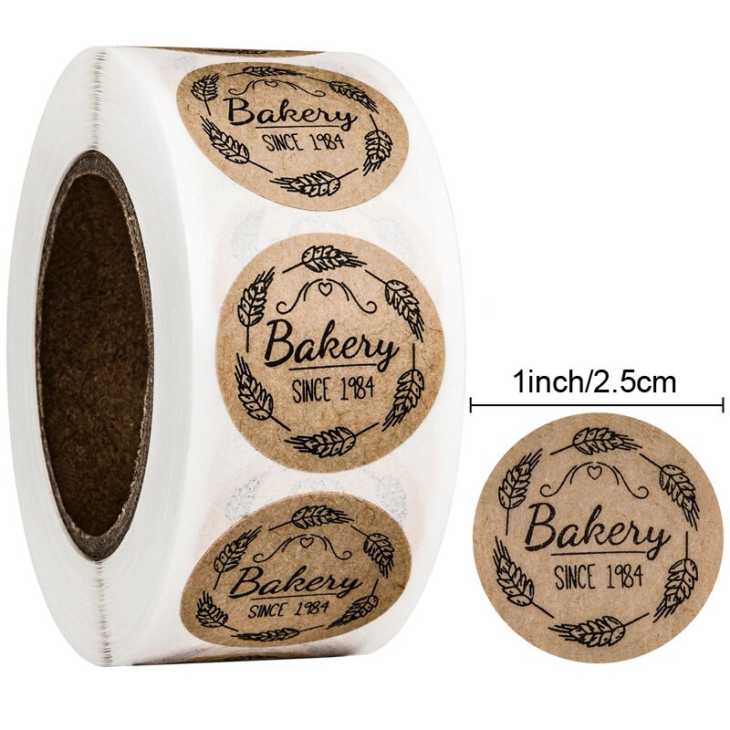 Hand Made Gebakken Met Liefde Sticker Handgemaakte Home Made Bakkerij Sticker Labels Voor Gebakken Voedsel Brood Cake Pakket Decor
