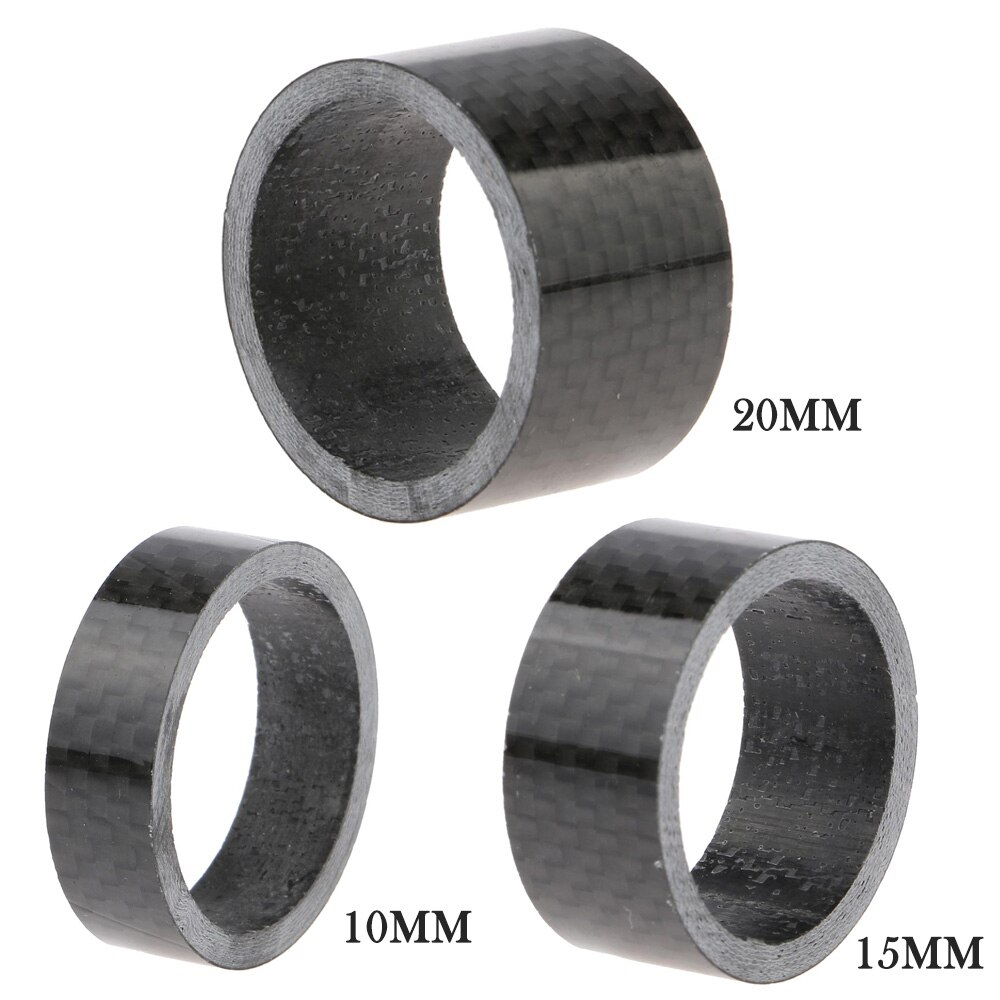 15mm Spacer Stem Full Carbon Fiber Replacement Bike For 1-1/8" (28.6mm) Black 3k Glossy