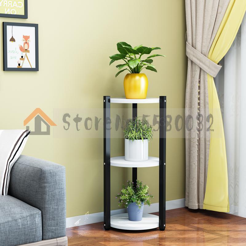 Multi-layer flower stand interior decoration space balcony flower stand wrought iron living room flower pot rack small flower