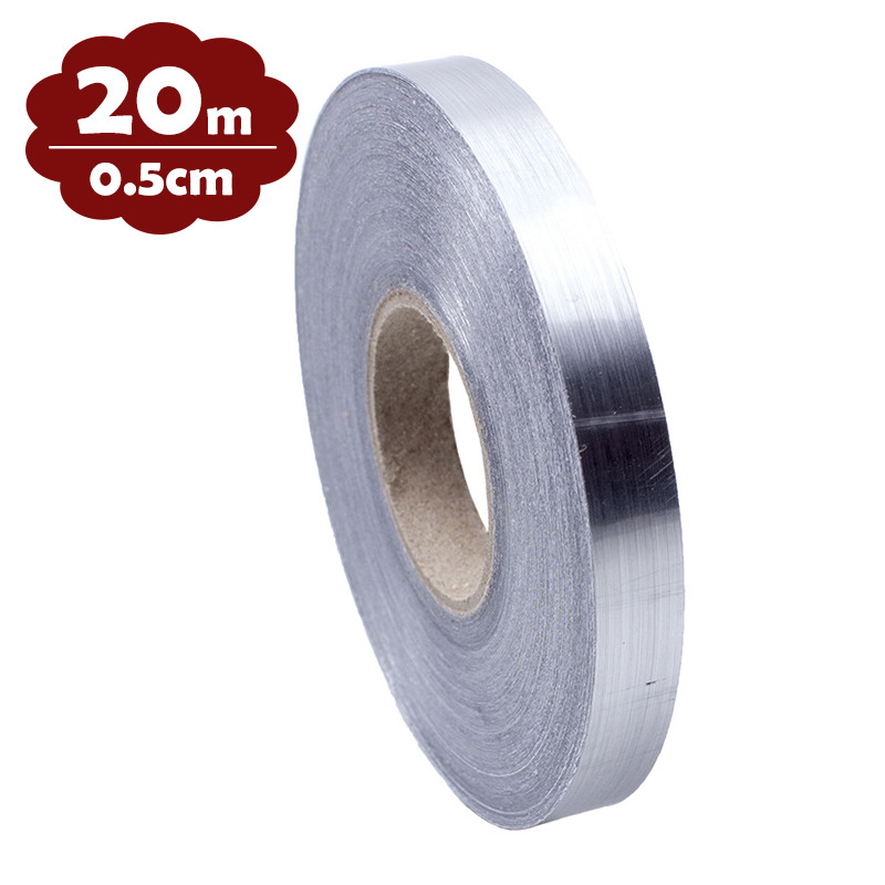 1 Roll Floor Tile Silver Gold Adhesive Strip Seam Sticker Mildewproof Ceramic Tape Self Adhesive Tile Sticker Home Decorations: width 0.5CM-silver