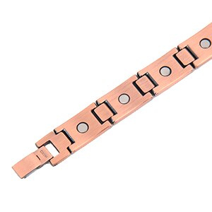 Mocris – Bracelet ajustable en cuivre pur 99.9% pour homme, croix d'énergie magnétique