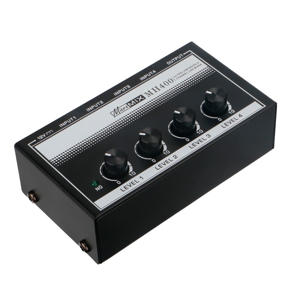 MH400 4 Channel Sound Mixer Ultra Low-Noise Audio Sound Mixer Amplifier for Keyboards,Mixer,Musical Instruments