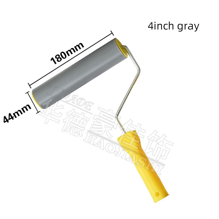 Hard Smooth Plastic Roller Brush Pro for Wall Decorative Tools 4Inch 6Inch 7Inch 8Inch No plush Texture roller Painting tool: 7inch gray