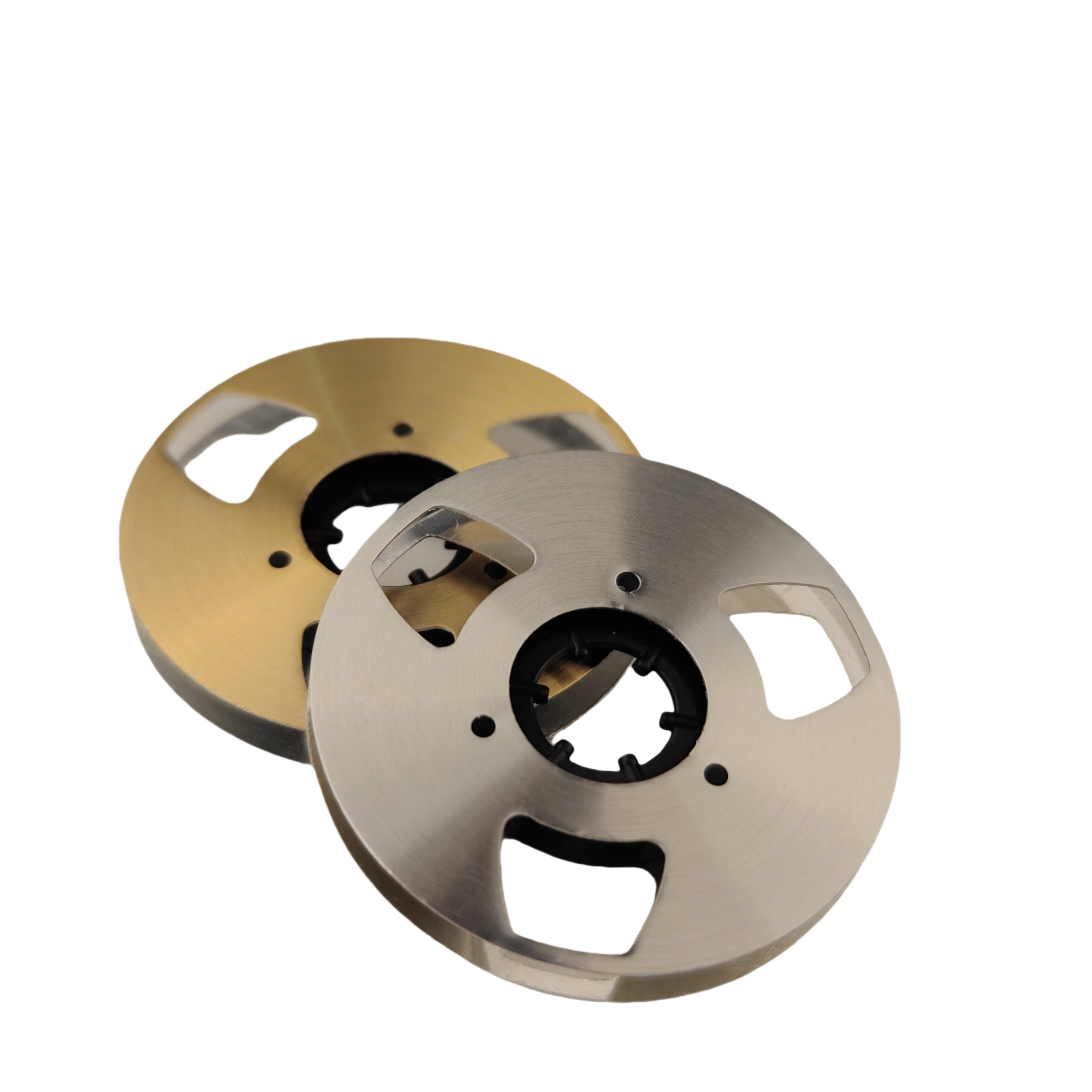 Maken van haspel naar haspelcassets Metaal (aluminium) Diameter 42 mm (pak van 4 haspels + 2 wielen)