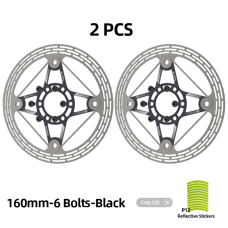 KACTUS-Freins hydrauliques pour vélo de route et VTT, disques de frein flottants, rotor creux à verrouillage central, 6 boulons, 140mm, 160mm, 180mm, 203mm: Violet