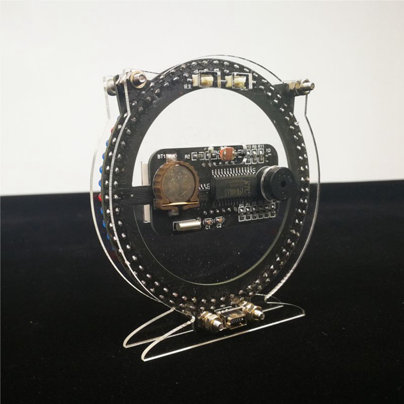 Kitten Clock Diy Kit Night Light Clock Electronic Maker Education Diy Kit with Shell