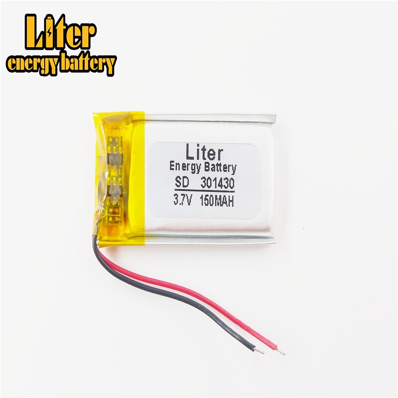 3.7V lithium Tablet polymer battery 301430 301530 150MAH Bluetooth speakers steelmate genuine small toys: 301430