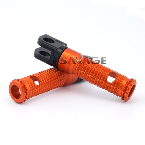 Reposapiés delanteros para motocicleta, pedales para moto KAWASAKI Z900 Z650 VERSYS-X 300 250 KLZ 1000 KLE 650 VERSYS NINJA H2: Orange