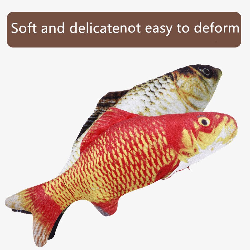 20CM pet plush 3D fish-shaped cat toy simulation fish mint toy plush pillow dog cat Chew Toys